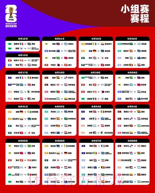 2026世界杯比赛时间最新赛事详情免费观看